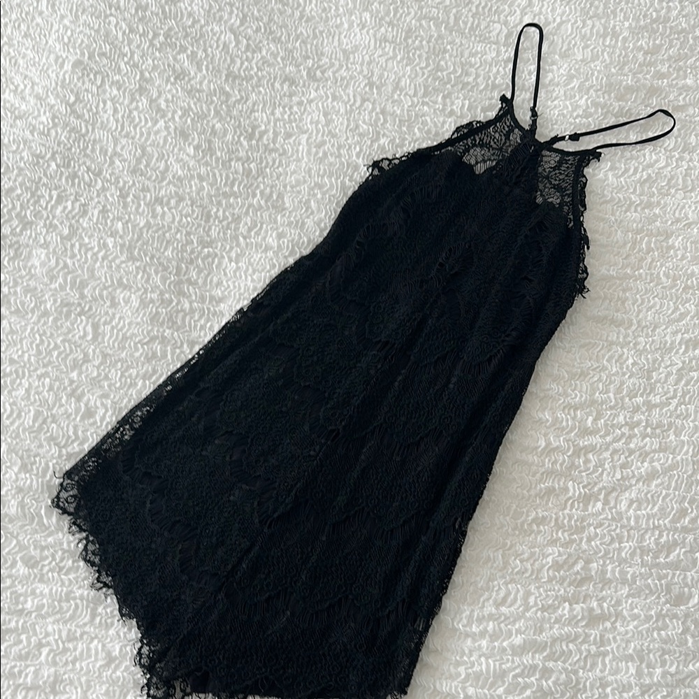Free People Black Lace Dress